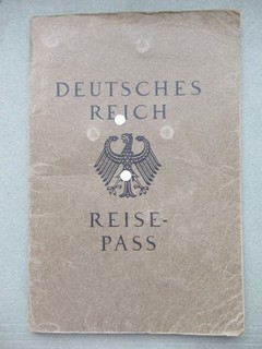 Ausweis Dokument Reisepass 1934 Deutsches Reich Bautzen Marken Frankreich Top