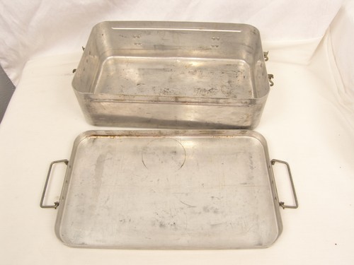 Vintage 1944 US AGMCO Army Field Stove Case Pan Aluminum WW2 Military Coleman