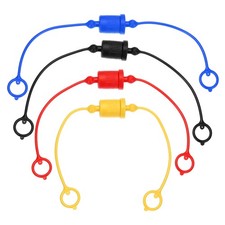 Set of 4 1/4" ISO-A Hydraulic Coupler Male Dust Cap and Female Plug Cover Rubber