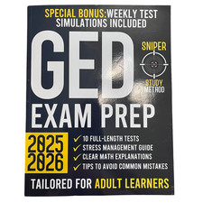 GED Exam Prep 2025 2026 Guide w/ 10 Full Prac...
