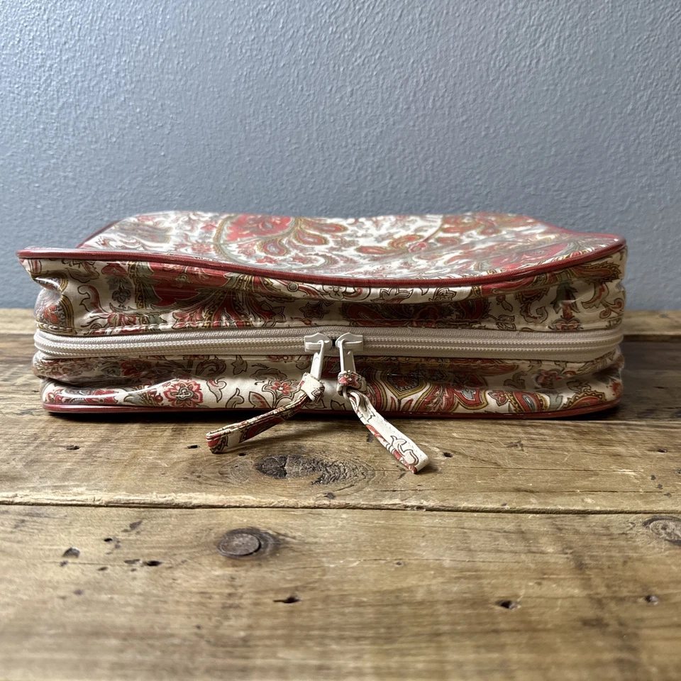 Pottery Barn Charlie Paisley Large Cosmetic Toiletries Tote Bag EUC - Image 2 of 4