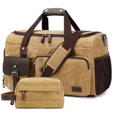 Travel Duffle Bag Weekender Bag with Shoe Compartment Overnight Bag for Men T...