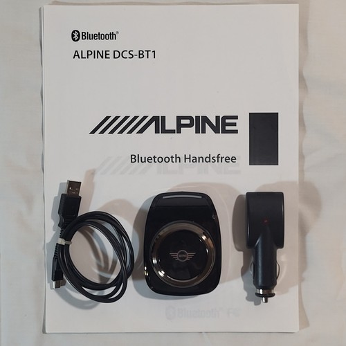 Alpine Bluetooth Handsfree DCS-BT1 Mini Cooper Logo Tested Works Android Apple