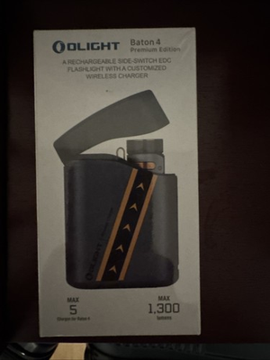 #ad Olight Baton 4 Premium Edition LED Flashlight Fighter Jet With Charging Case New $145.00