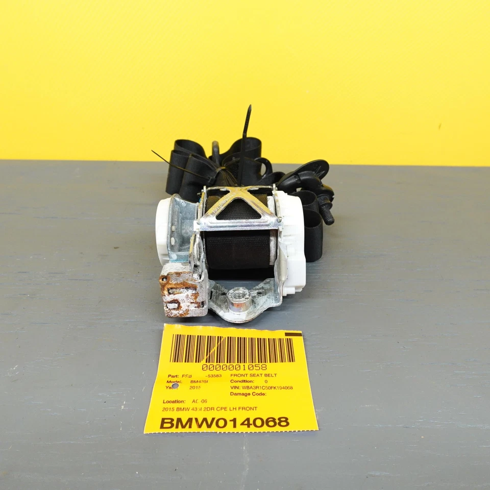 Левый передний ремень безопасности водителя 2014-2018 Bmw 435i F32 F33 F36 2dr Cpe Lh - Изображение 2 из 4