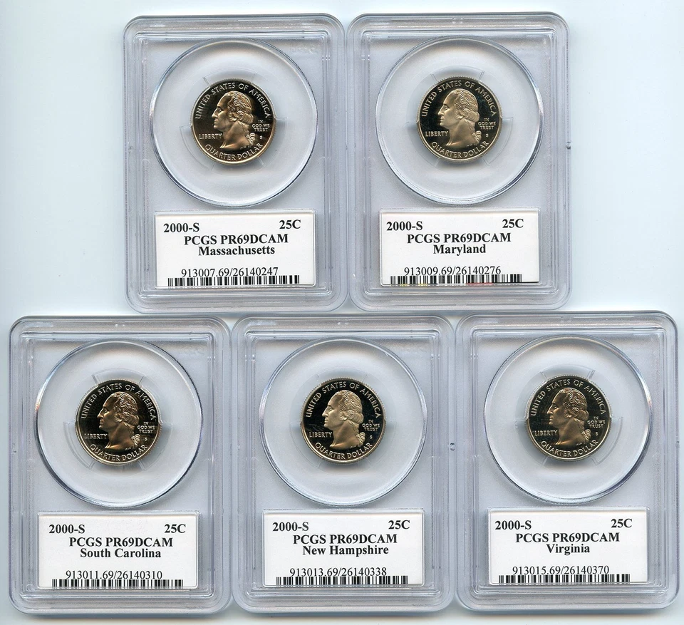 2000 S Clad State Quarter Set PCGS PR69DCAM - Image 2 of 2