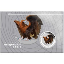 2025 PerthMint  Wedge tailed Eagle 1oz Silver Coloured Coin in Card