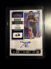 2023 Panini Contenders - Rookie Ticket Tiyon Evans #261 (AU, RC)