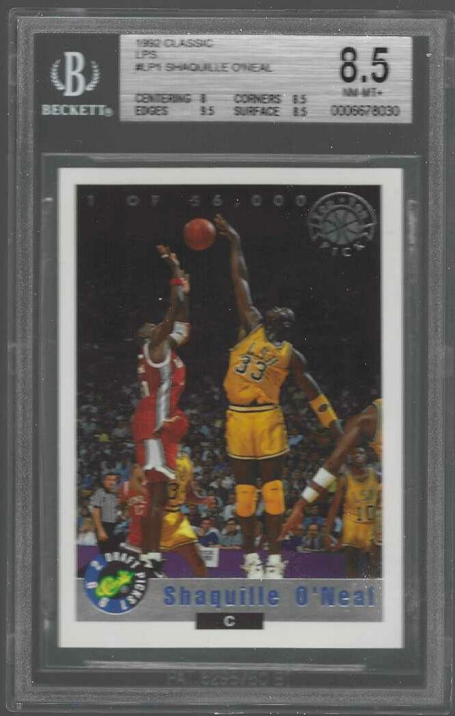 1992 Classic Shaquille O'Neal LP1 BGS 8.5 1 of 56,000 Limited Hall of Famer!!!
