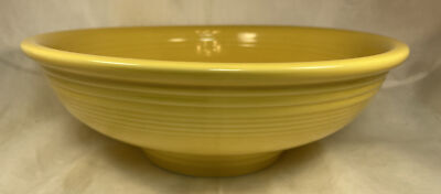 Homer Laughlin Fiesta HLC USA Bistro Pedestal Serving Bowl Sunflower Yellow