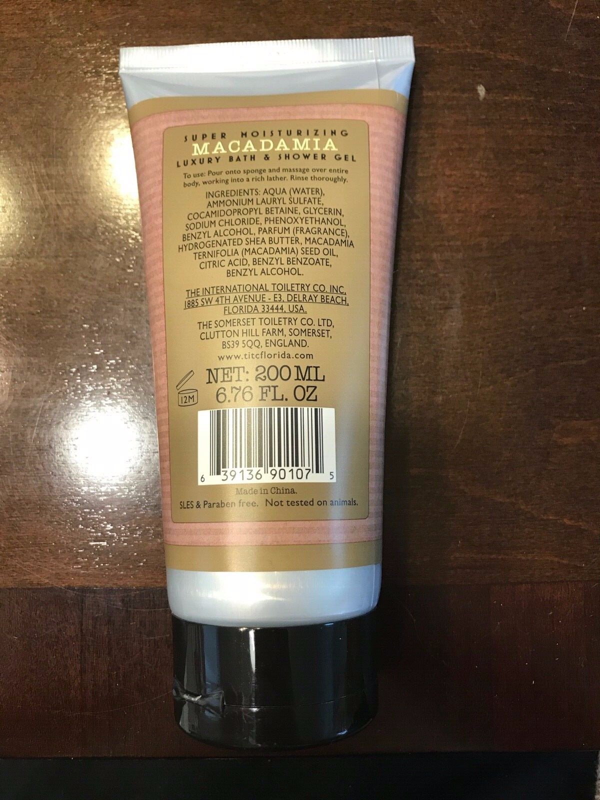 Delray Beach Skincare Luxury Bath & Shower Gel in Macadamia 200 mL 6.76 oz NEW