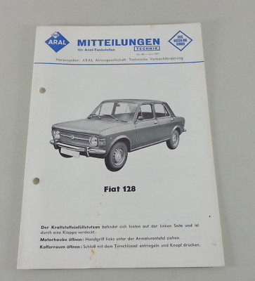 Service Notification Aral Fiat 128 From 06/1971