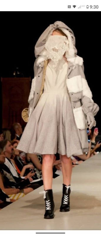 Jennifer Nina Evans Urbanization Fur Hoodie. One of a kind. As seen on runway! 