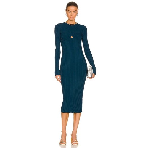 HELMUT LANG - Rib Bra Dress Long Sleeve Dress - Size XS (New With Flaws) 00006 - Picture 6 of 9