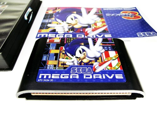 PLATINUM SONIC 3 THE HEDGEHOG SEGA MEGA DRIVE JUEGO RARO 3 TRAJE SEGA COLLECTOR - Imagen 3 de 8