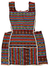 Youth One Size Art Paint Smock Crafts Apron Quality Vintage Multicolor 30" Waist