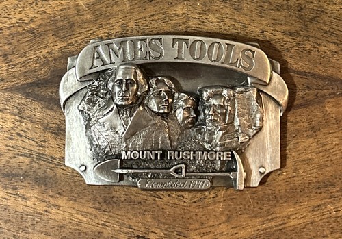 Ames Tools Belt Buckle ~ Mount Rushmore  ~ 1987 Limited Edition #71