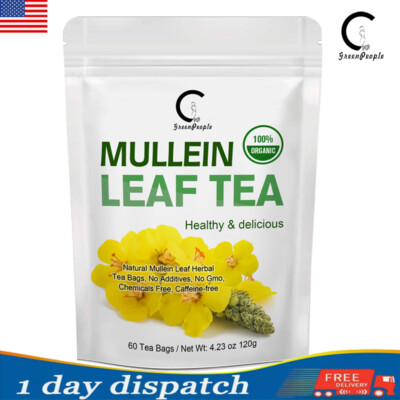 60 Days Herbal Mullein Leaf Tea LungCleansing Breathing Relieve CoughHealth Care