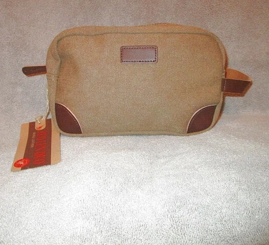 NWT Zuo Lun Duo TRAVEL Case DOPP Kit TOILETRIES Shave HANDLE Zip Top