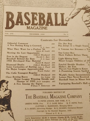 December 1935 Baseball Magazine Articles and Advertising Babe Ruth - Picture 4 of 8