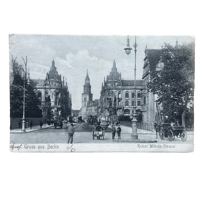 Postkarte AK Berlin Gelaufen 1905 Kaiser Wilhelm Straße Straßenansicht