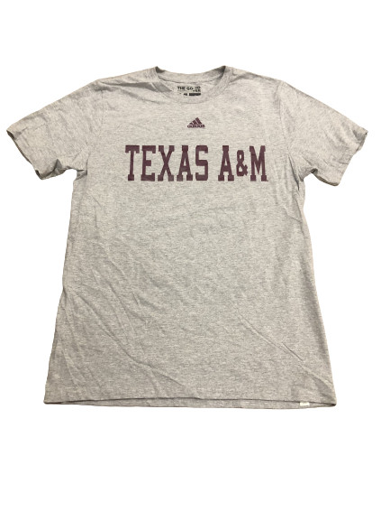 Хлопковая футболка Adidas NCAA Texas A&M Gray Серый/бордовый b289a 