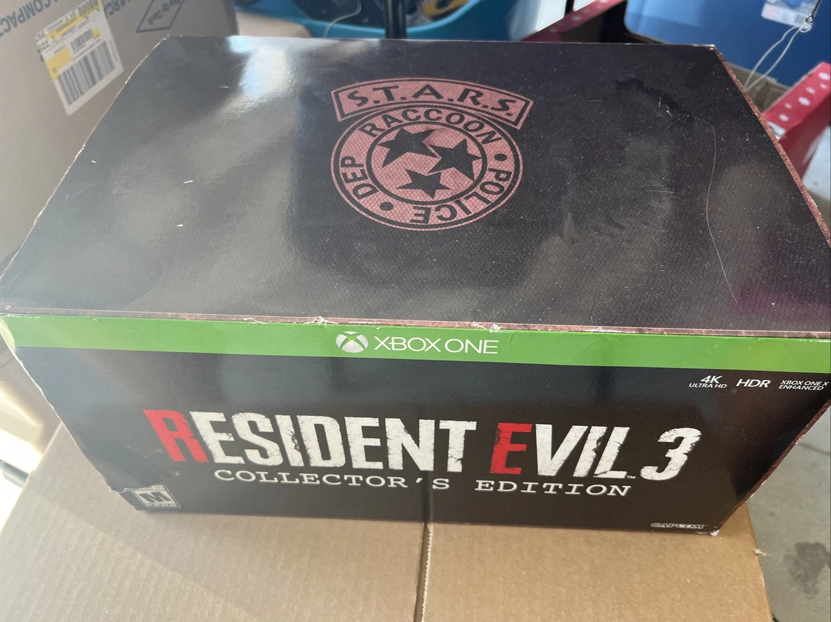 Resident Evil 3 Collectors Edition Xbox One Box NO STATUE box