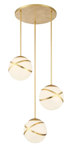 Minka Lavery Atlys 3 Light Pendant, Spring Gold Leaf - Picture 1 of 6