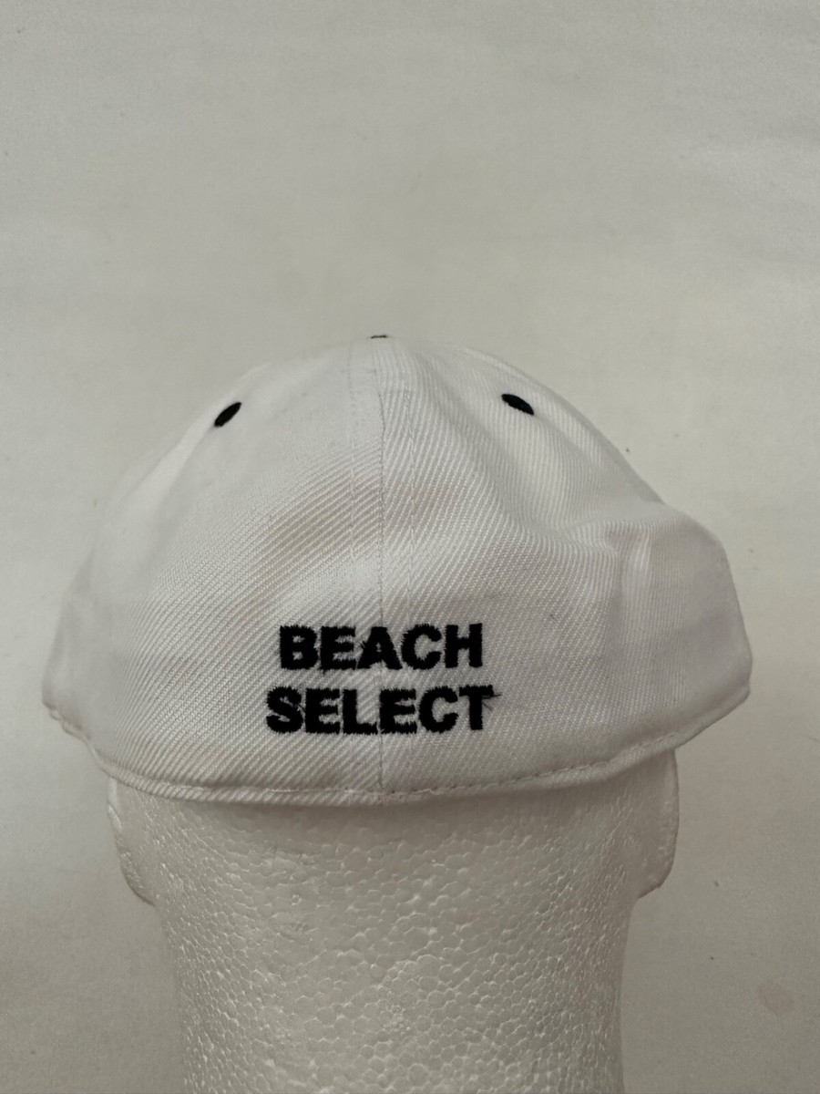 Beach Select LB Logo Embroidered White Graphic Fitted