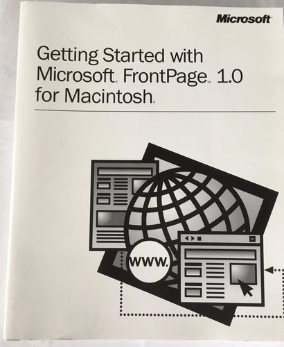 MICROSOFT FRONT PAGE 1.0 FrontPage Mac OS Vintage - Photo 4/4
