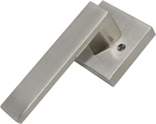 Probrico Satin Nickel Half Dummy Door Lever Handle For Closet Pantry French Door