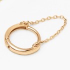 14k Solid Gold Single Small Chain Hoop Earring, Minimalist Huggie Hoop Earring