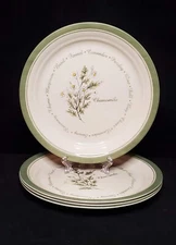 Set of 4 - Corelle Thymeless Herbs 8½" Luncheon  Salad Plate Chamomile