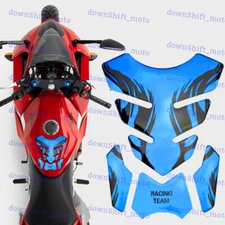 3D Carbon Fiber Motorcycle Oil Gas Fuel Tank Protector Fit Gel Pad Sticker Decal