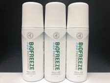 New Biofreeze Professional 3oz Roll On - Pack of 3... Depend on US!!!! Exp 7/26