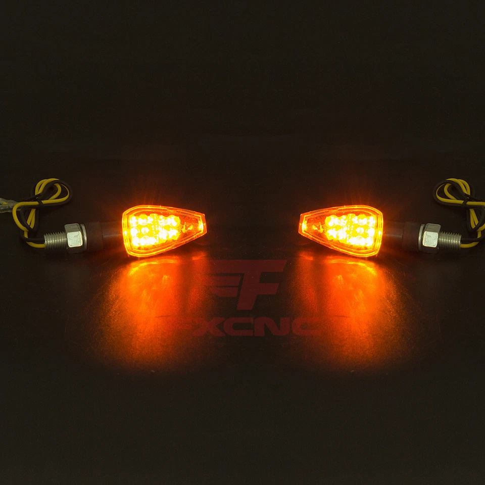 Lámpara indicadora de luz de señal de giro universal 2 piezas 14LED para scooter motocicleta Foto 3 de 4
