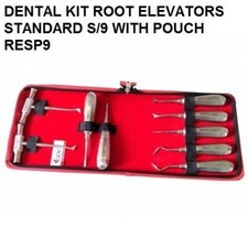 DENTAL KIT ROOT ELEVATORS STANDARD S/9 WITH POUCH RESP9 Suppliers Only Dental It