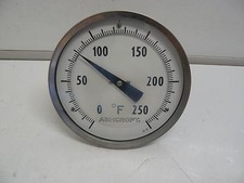 ASHCROFT 0-250 DEGREE F BIMETAL THERMOMETER 4 1/2" DIAL 3" STEEM NEW