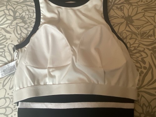 Primark - Blue White Stripe Crop Vest Top With Padded Bra Insert - Small - BNWOT - Picture 4 of 4