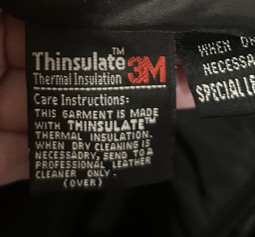 Vintage Wilsons Thinsulate Zip-Up Black Leather Biker Moto PUNK Jacket Small - Picture 8 of 10