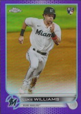 2022 Topps Chrome Update #USC75 Luke Williams Marlins Purple Refractor RC