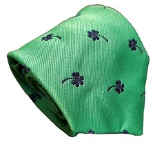 Green Shamrock Geometric Pattern Neck Tie St. Patrick's Day Themed Necktie