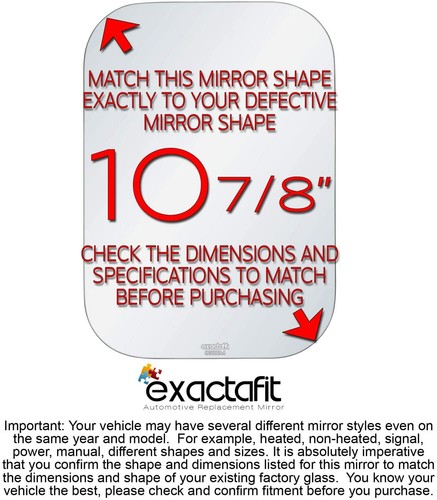 Driver or Passenger Side Mirror Glass Replacement For Ford E100 E150 E200 E250 - Picture 2 of 6