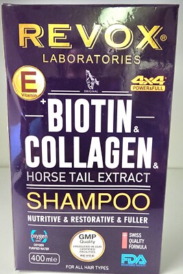 Biotin Collagen Horse Tail Extract Shampoo by Revox 400 ml~NEW~