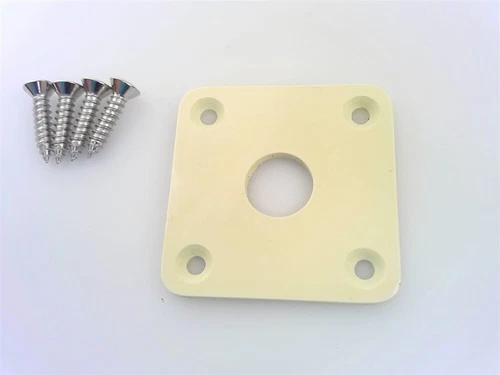 True Custom Shop® Vintage Cream Jack Plate w/h Chrome Screw fits Gibson Les Paul