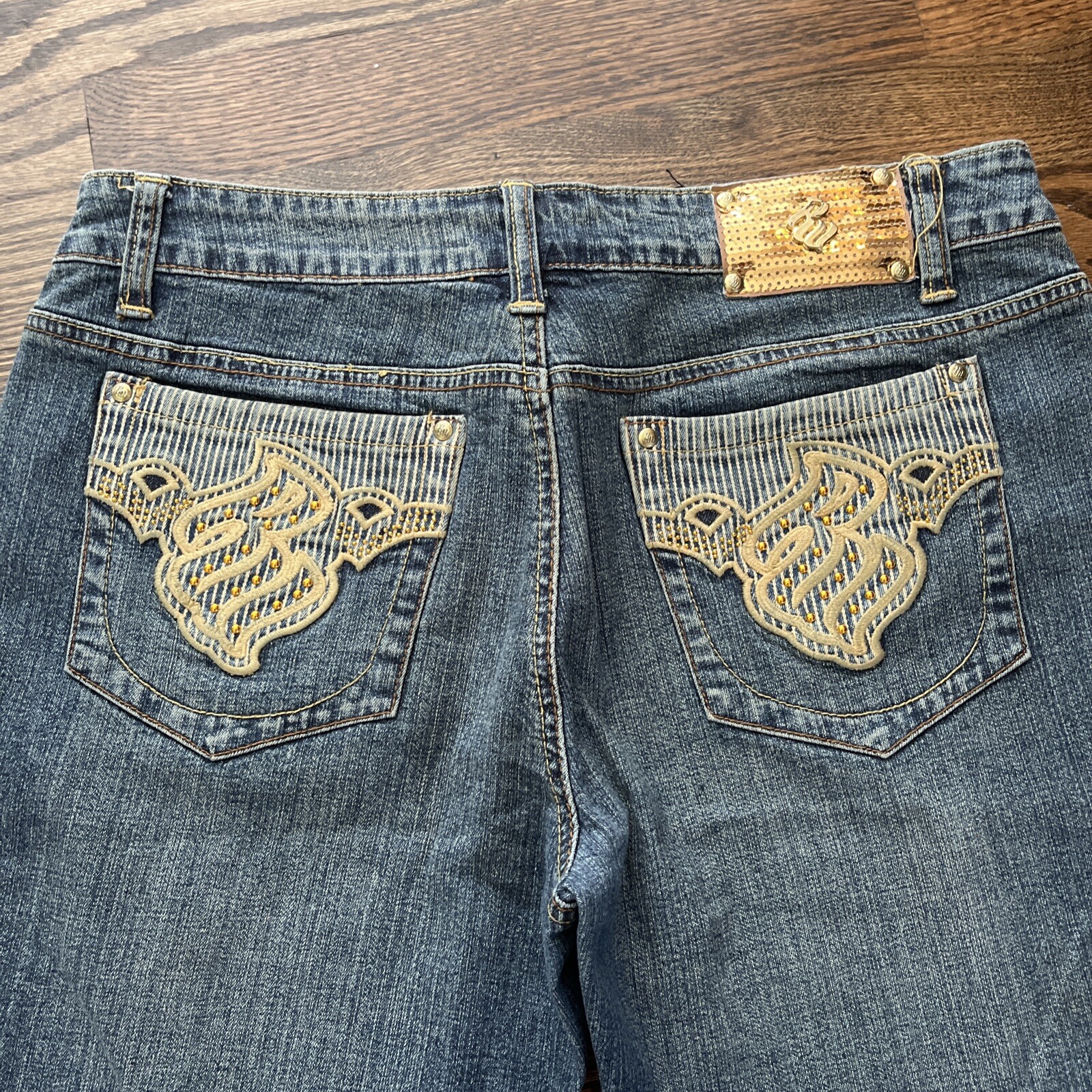 Rocawear Jeans Women's Size 9 Blue Boot Leg Stretch Denim 31x33 - View 10