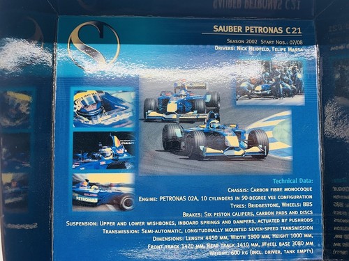MINICHAMPS 1/43 SAUBER PETONAS C21 2002 NICK HEIDFELD F.MASSA selten - Bild 5 von 10