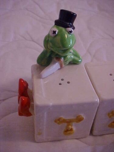 Kermit & Miss Piggy Muppets Magic Show Salt & Pepper Shakers Sigma, Japan - Picture 2 of 4