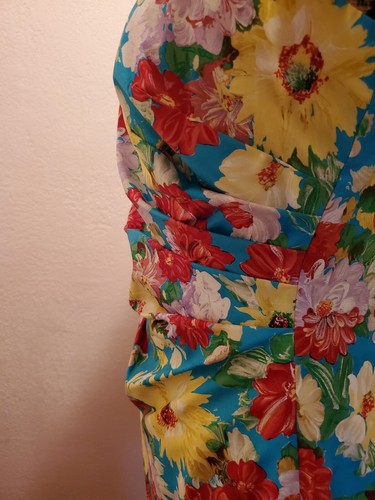 New Kay Unger Silk Flower Lined Zip Cocktail Dress S8 Korea - Picture 6 of 11