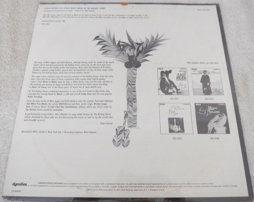 NEW, SEALED: Living Guitars Play Songs Made Famous By The Rolling Stones; 12" LP - Picture 2 of 2
